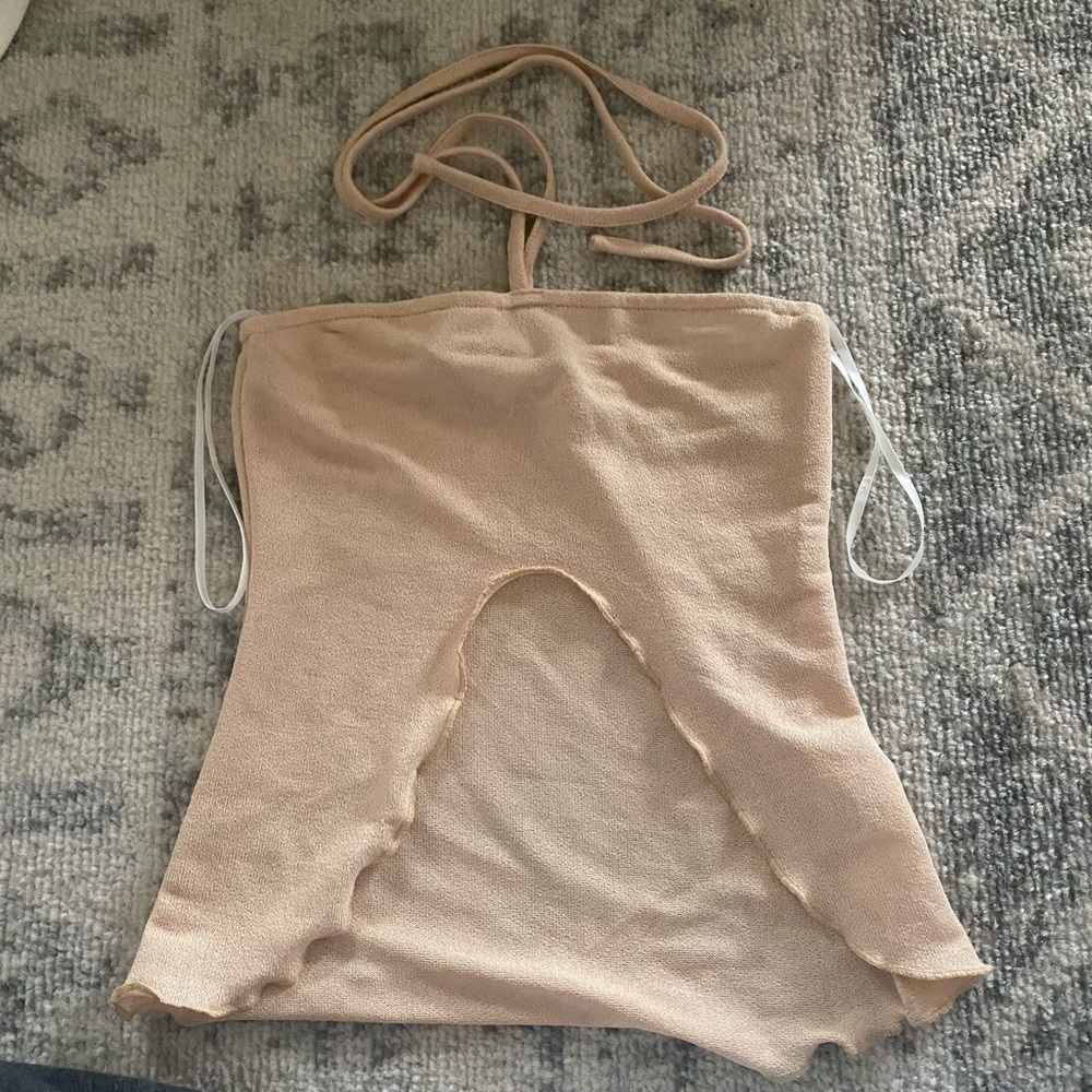 princess polly beige halter top